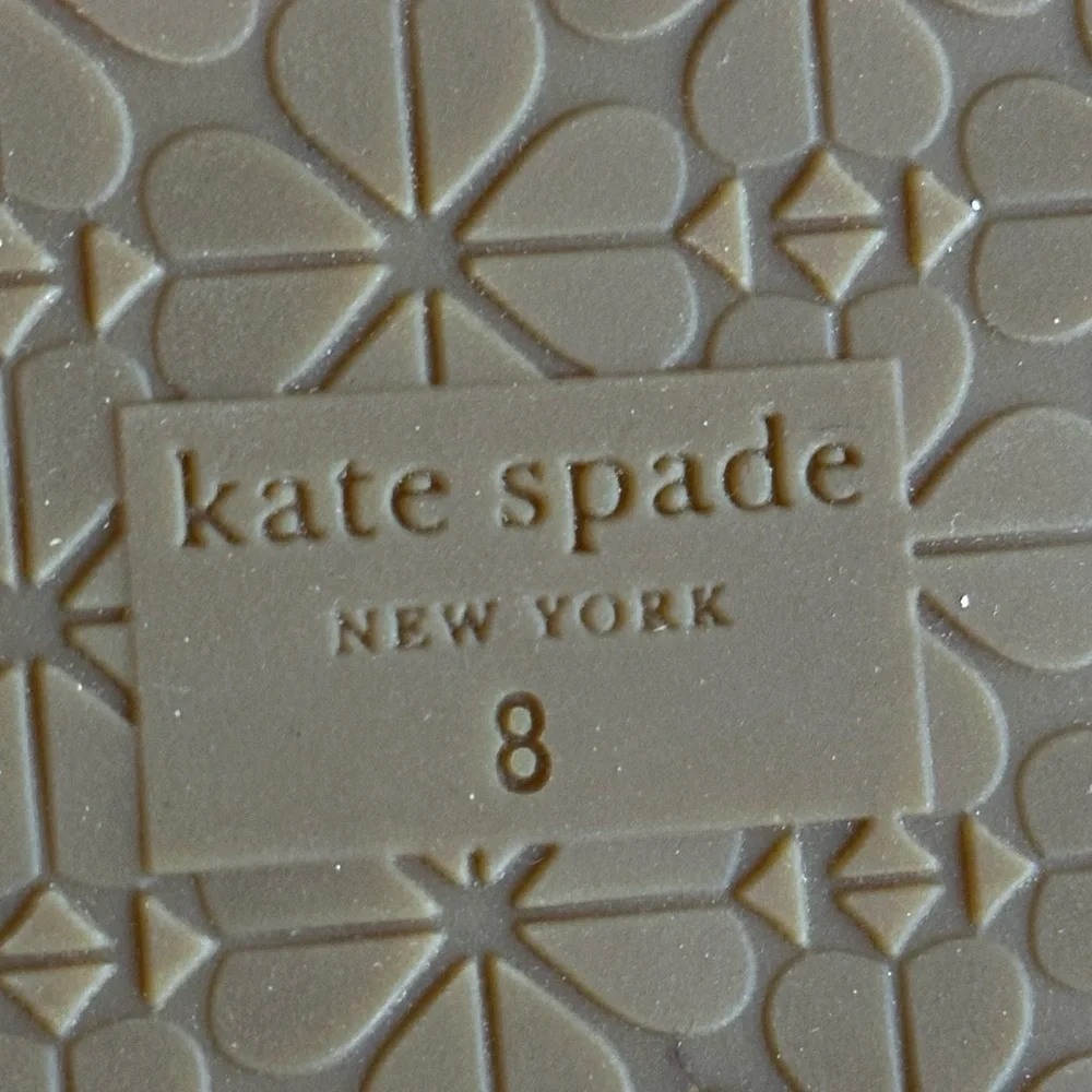 Kate Spade | Giovanna Gold Crinkle Leather Slip-on Espadrille Sandals, Size 8